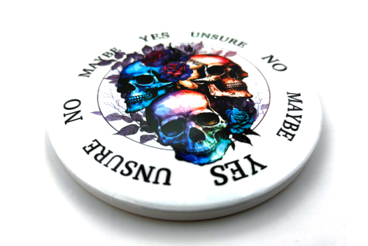 Skull &amp; Roses Ceramic Pendulum Board