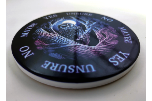 Eerie Owl Ceramic Pendulum Board
