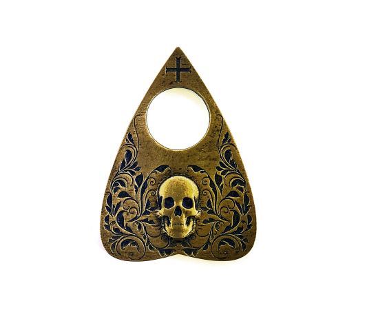 Antique Bronze Skull Planhcette