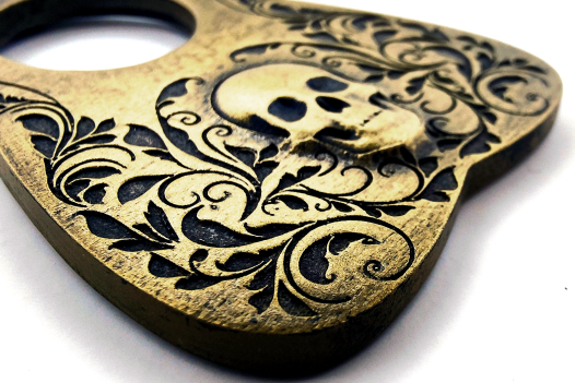 Antique Bronze Skull Planhcette